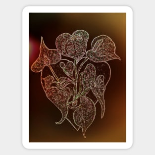 Red Peace Lily Sticker